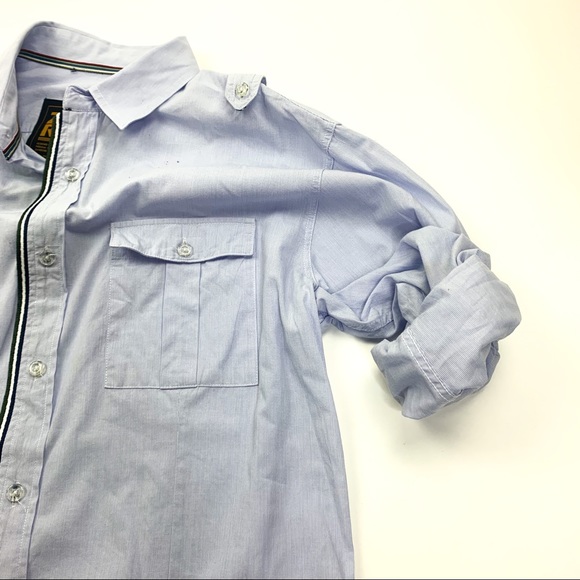 Zanerobe Australia Button Front Shirt Blue Large - Picture 5 of 15